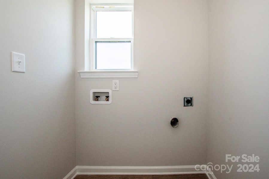 spacious laundry room