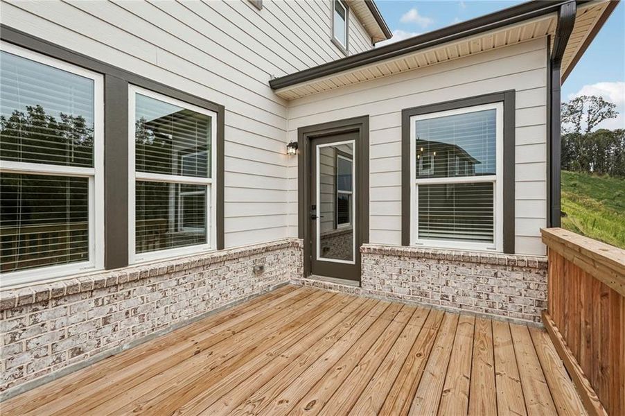 Exterior details and patio area of a home in Hemingway - Reserve Series, Cumming (Image 31).
