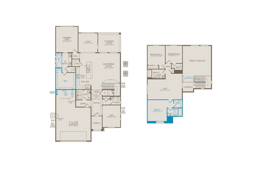 2D floor plan layout of this home in Artisan at Asante, Surprise, AZ (Image 4).