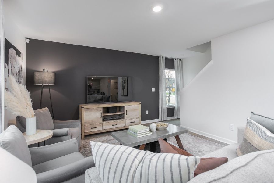 Representative furnished interior of a home built from the Penwell by D.R. Horton in The Manors at Riley's Meadow, Haw River (Image 13).
