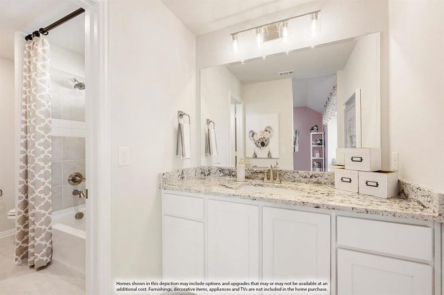 Furnished interior view inside a new home in Woodstone, Providence Village (Image 31).