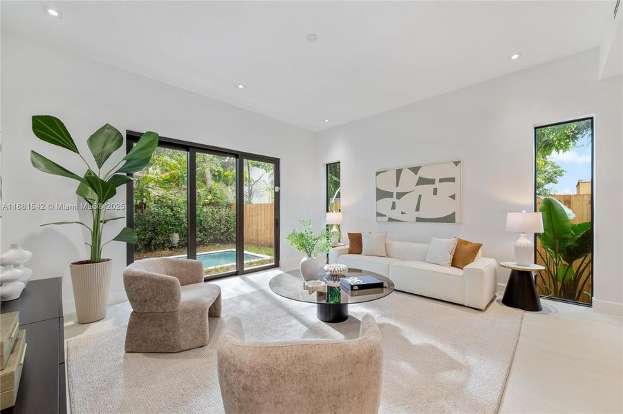 Furnished interior view inside a new home in , Miami (Image 39).