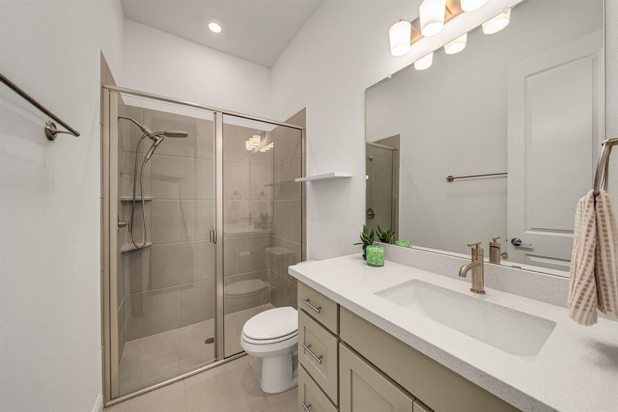 Furnished interior view inside a new home in Fields Villas - Darling Homes, Frisco (Image 8). Furnished interior view inside a new home in Fields Villas - Darling Homes, Frisco (Image 8).