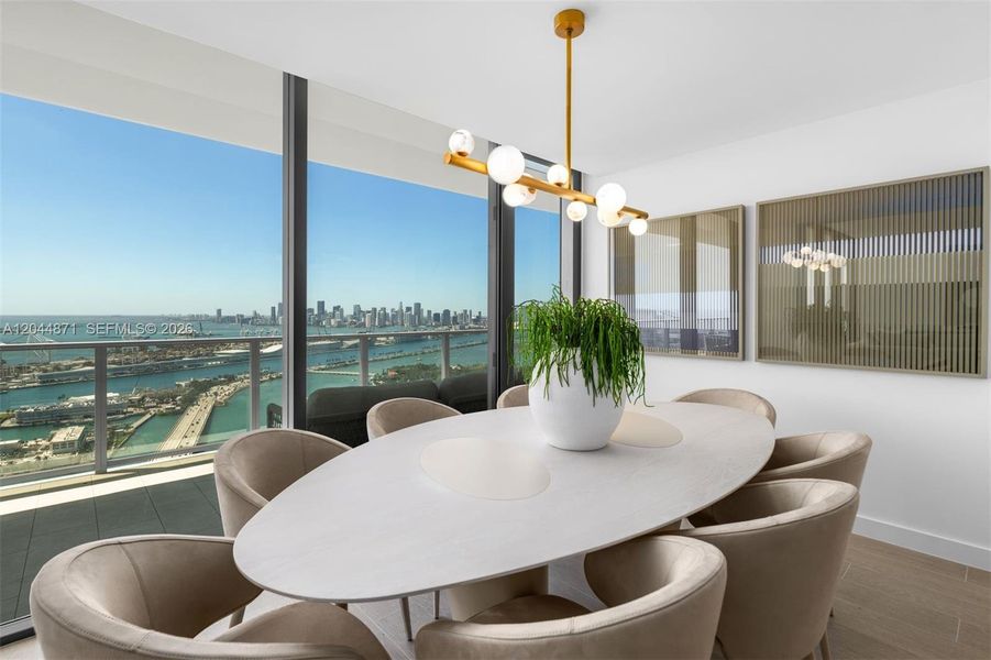Furnished interior view inside a new home in , Miami Beach (Image 25).