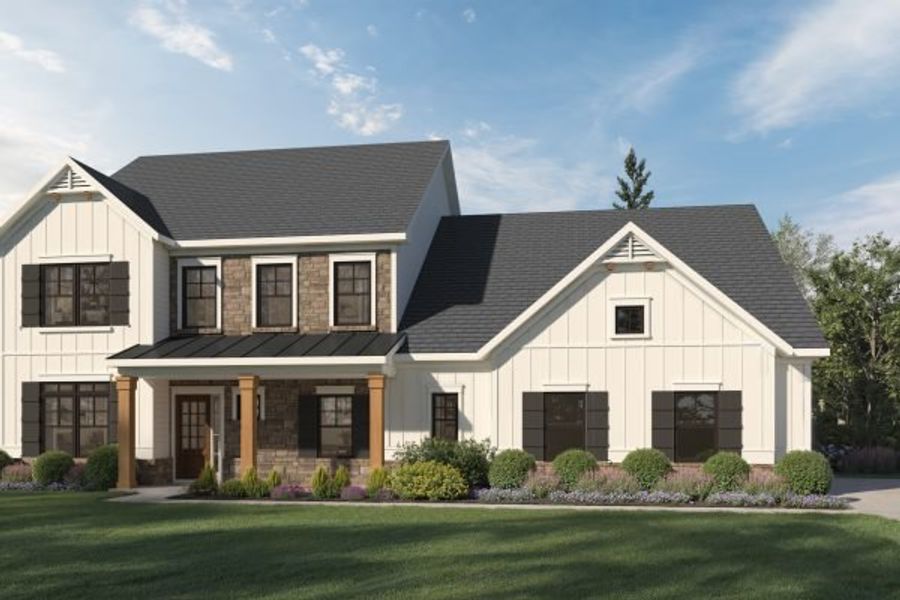 Representative exterior photo of a completed home built from the Abraham by Kerley Family Homes in Walters Creek, Douglasville, GA (Image 7). Representative exterior photo of a completed home built from the Abraham by Kerley Family Homes in Walters Creek, Douglasville, GA (Image 7).