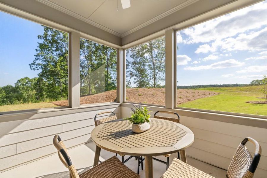 Exterior details and patio area of a home in Twelve Parks 55+, Sharpsburg (Image 2).