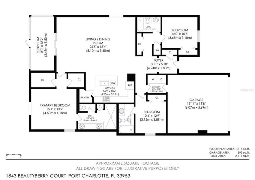 2D floor plan layout of this home in , Port Charlotte, FL (Image 5).