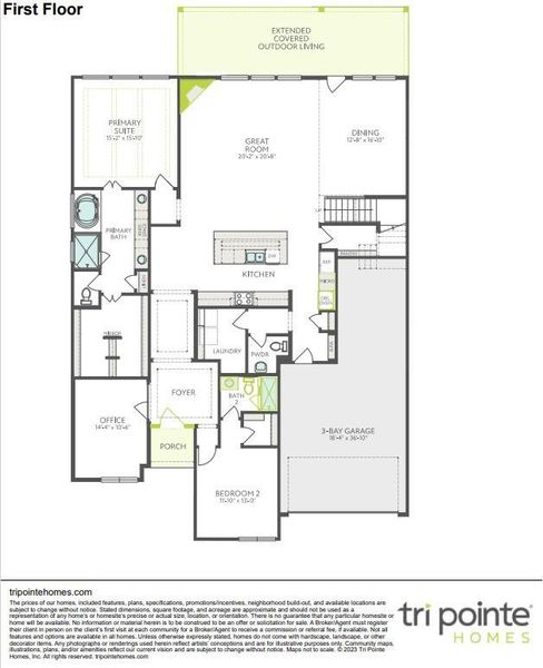 2D floor plan layout of this home in Woodson’s Reserve, Spring, TX (Image 3).