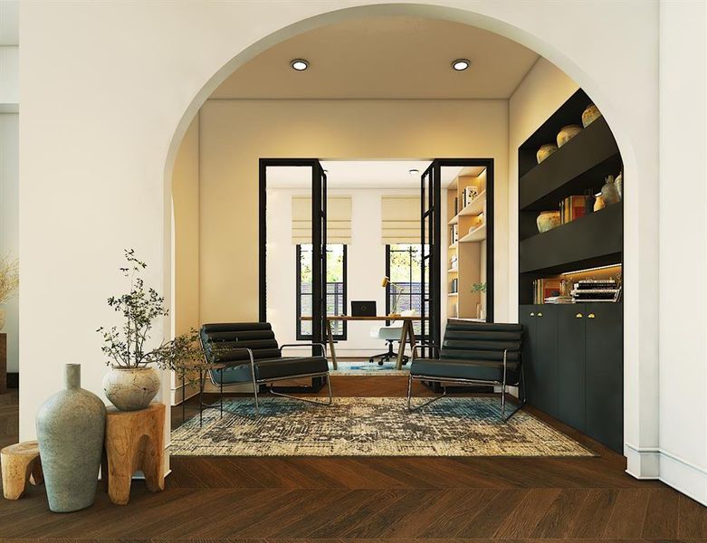 Sitting Area with Wet Bar