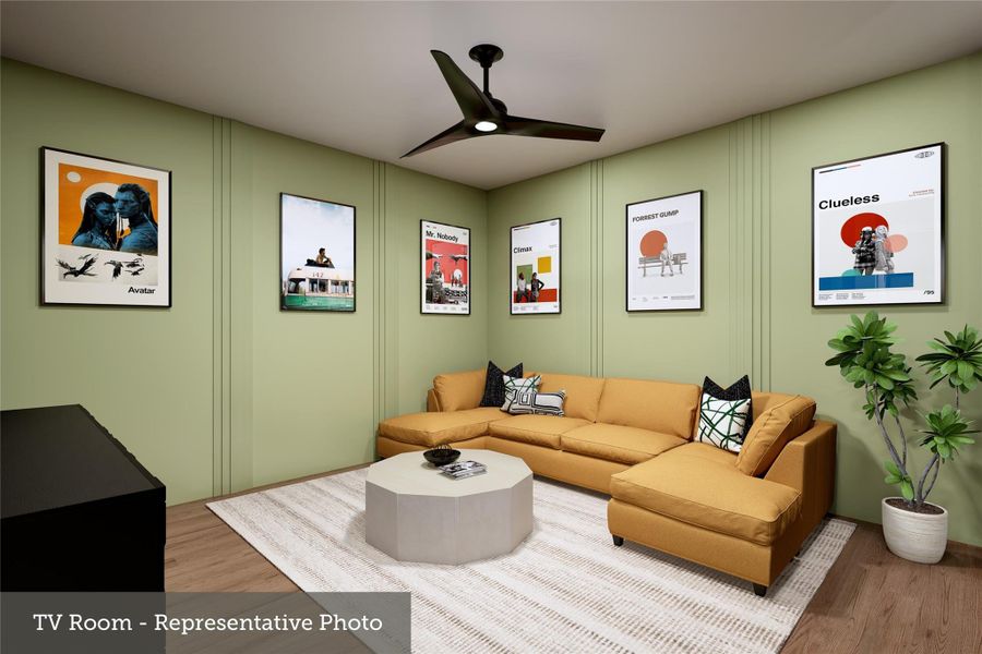 Furnished interior view inside a new home in The Woodlands Hills - Premier Collection, Willis (Image 16).