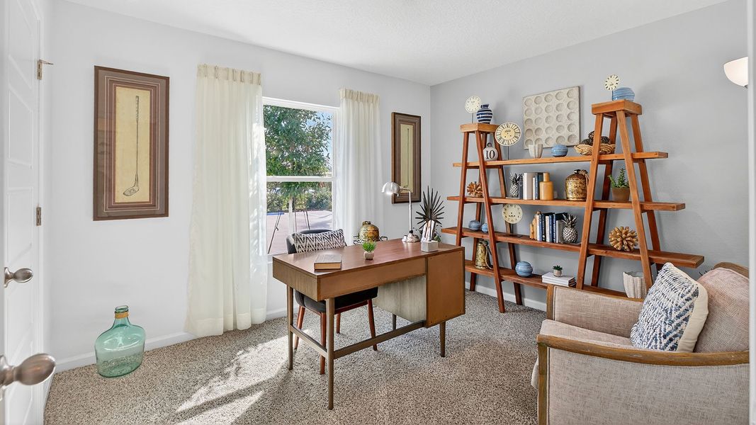 Representative furnished interior of a home built from the Berkeley II by D.R. Horton in Copes Landing, Jacksonville (Image 19).