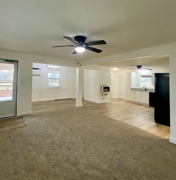 Living room, dining room and kitchen Living room, dining room and kitchen