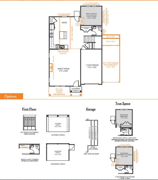 2D floor plan layout for the Inverness by True Homes in Whispering Hills, Locust, NC (Image 4). 2D floor plan layout for the Inverness by True Homes in Whispering Hills, Locust, NC (Image 4).