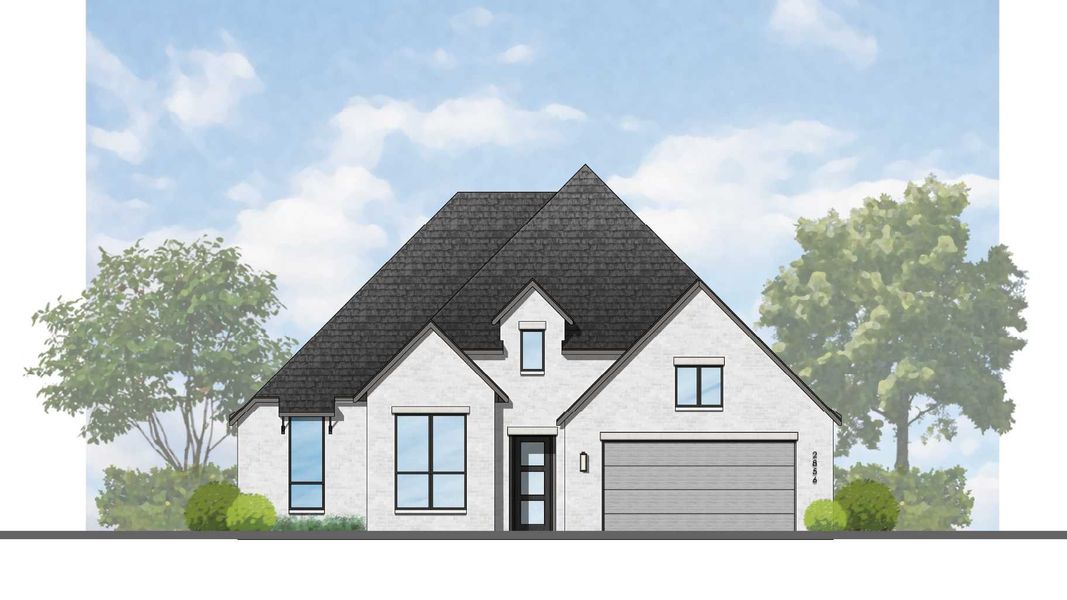 Representative rendering of the exterior for the Chesterfield Plan by Highland Homes (Image 2).