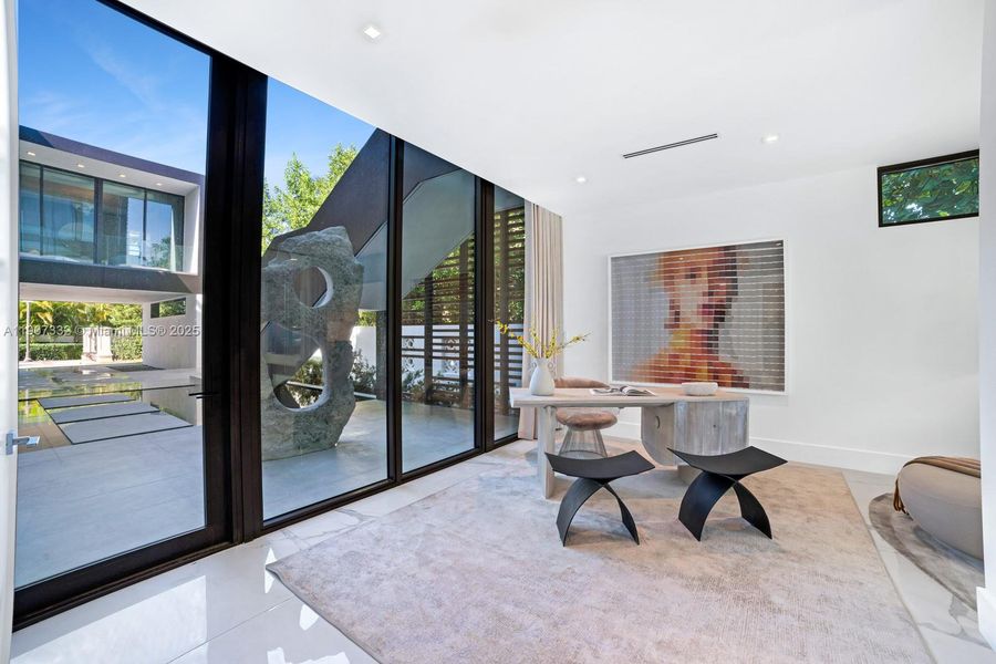 Exterior details and patio area of a home in , Miami Beach (Image 41). Exterior details and patio area of a home in , Miami Beach (Image 41).