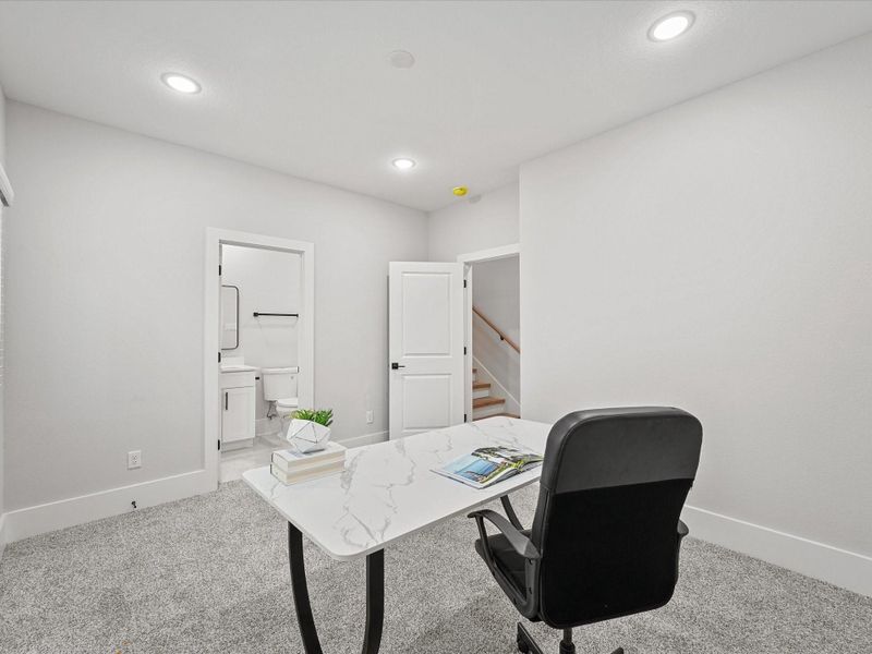 Furnished interior view inside a new home in Skyline Homes at Cavalcade, Houston (Image 16).