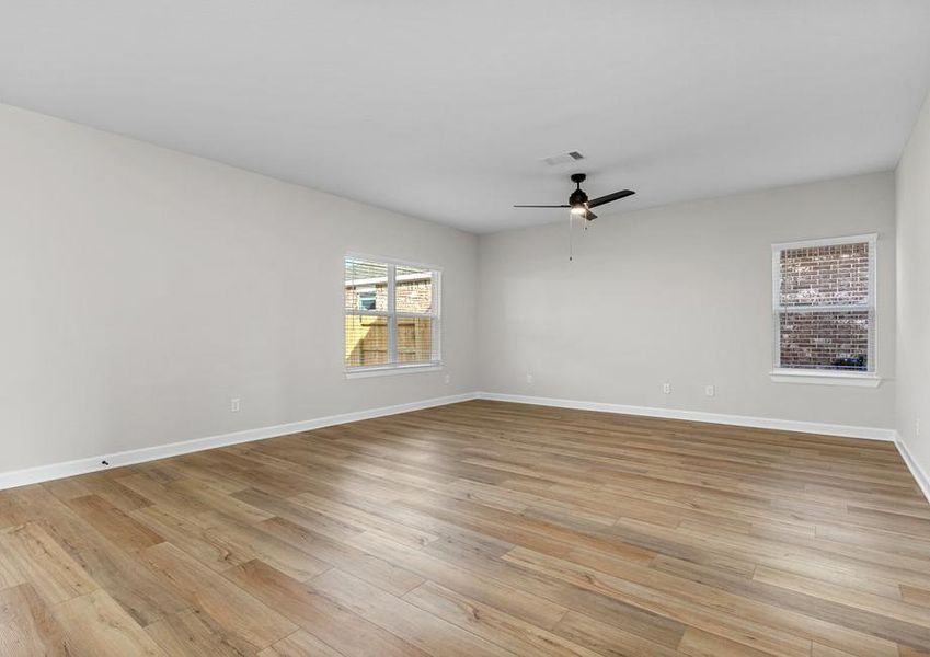 This family room opens to backyard patio.