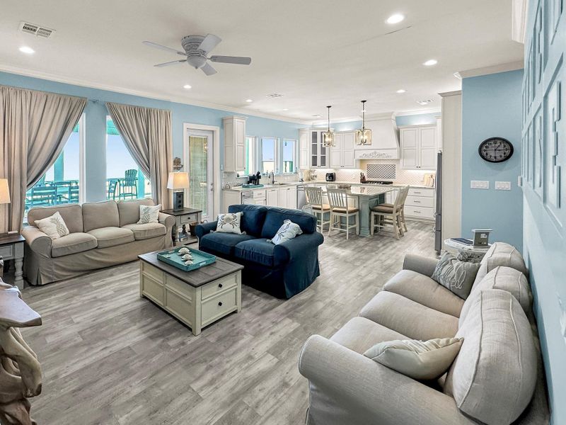Furnished interior view inside a new home in , Crystal Beach (Image 16). Furnished interior view inside a new home in , Crystal Beach (Image 16).
