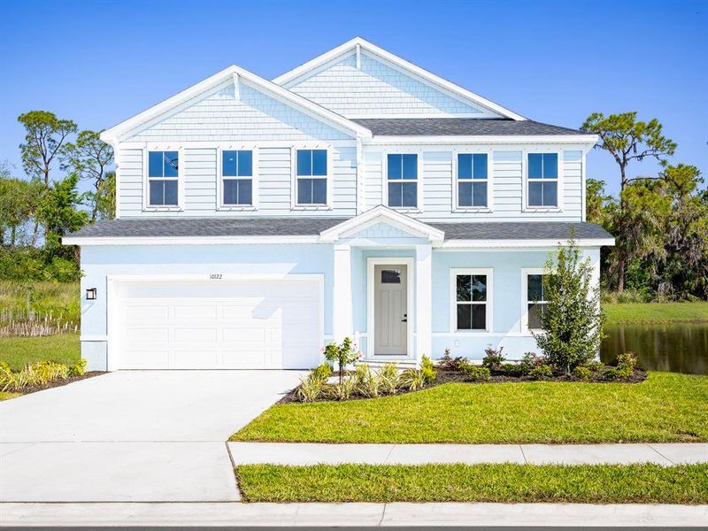 Front exterior of a new home in Malabar Springs, Palm Bay, FL, highlighting curb appeal (Image 1). Front exterior of a new home in Malabar Springs, Palm Bay, FL, highlighting curb appeal (Image 1).