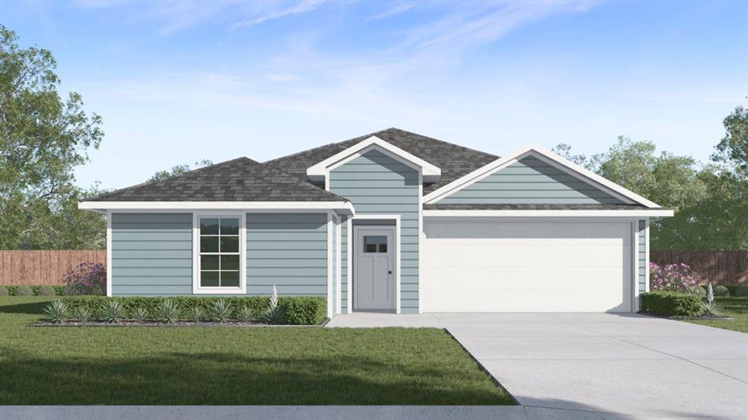 Front exterior of a new home in Waverly Estates, Josephine, TX, highlighting curb appeal (Image 1). Front exterior of a new home in Waverly Estates, Josephine, TX, highlighting curb appeal (Image 1).