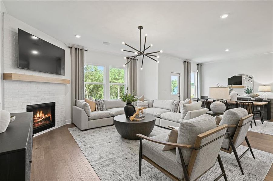 Furnished interior view inside a new home in Briar Creek, Atlanta (Image 14). Furnished interior view inside a new home in Briar Creek, Atlanta (Image 14).