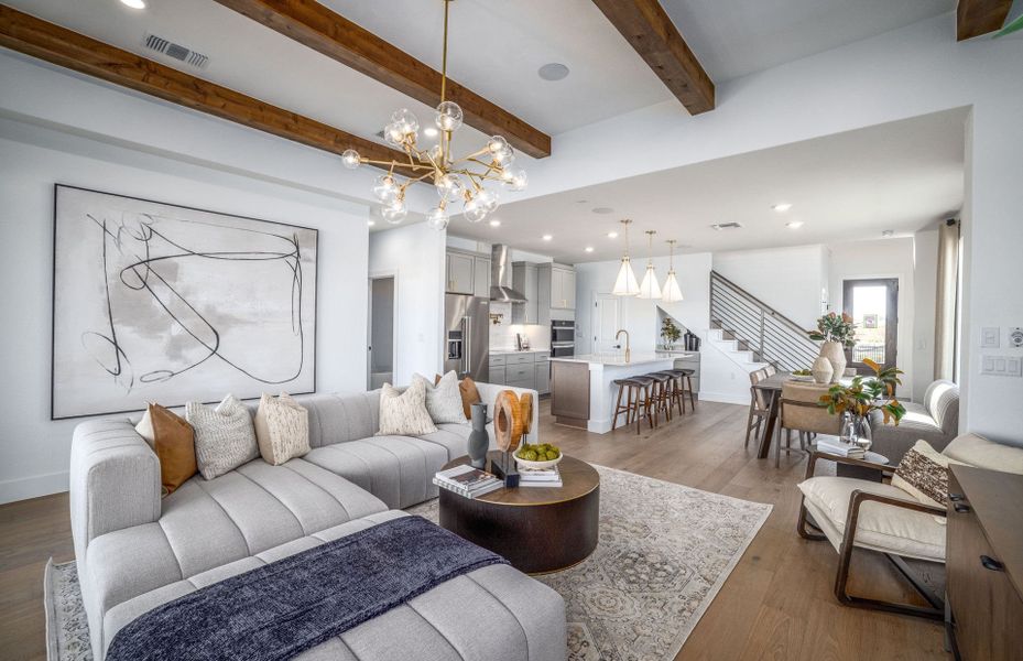 Representative furnished interior of a home built from the Maroon by Pulte Homes in Cameron Place, Austin (Image 28).