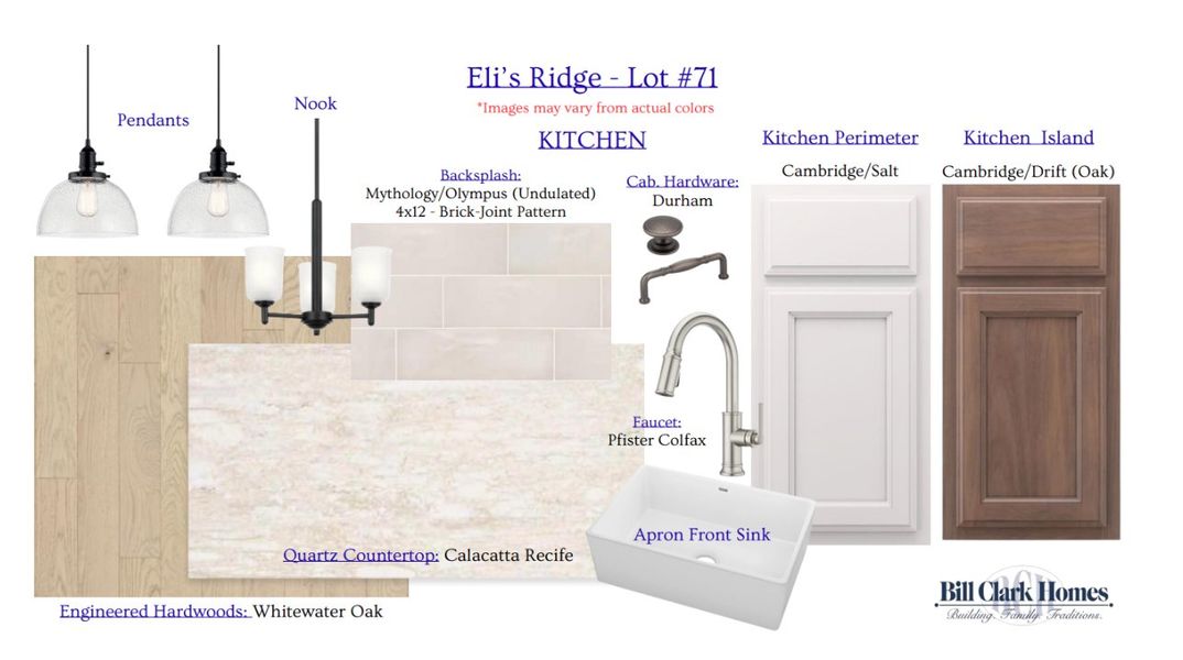 Sample of building materials used in homes in Eli's Ridge, Winterville (Image 4).
