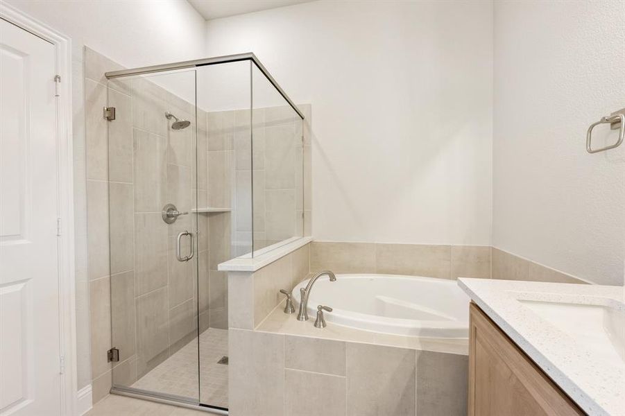 Furnished interior view inside a new home in Sunrise at Garden Valley, Waxahachie (Image 10).