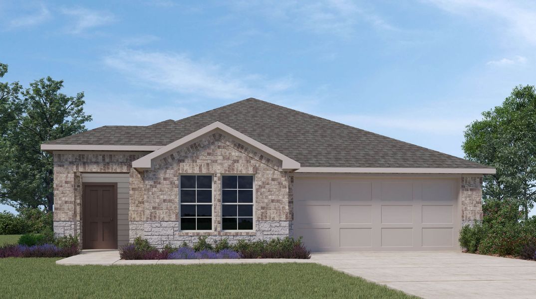 Front exterior of a new home in Royal Oak South, Corpus Christi, TX, highlighting curb appeal (Image 18).