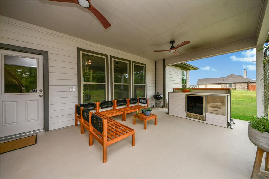 Exterior details and patio area of a home in Barton Place, Cleveland (Image 23).