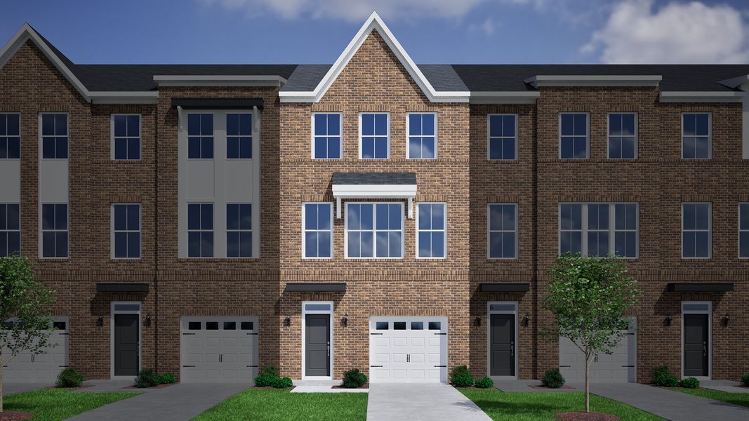 Representative exterior photo of a completed home built from the Daphne 3-Story 1-Car Garage - Vanguard Collection by Mungo Homes in Vista at Cane Bay, Summerville, SC (Image 15).