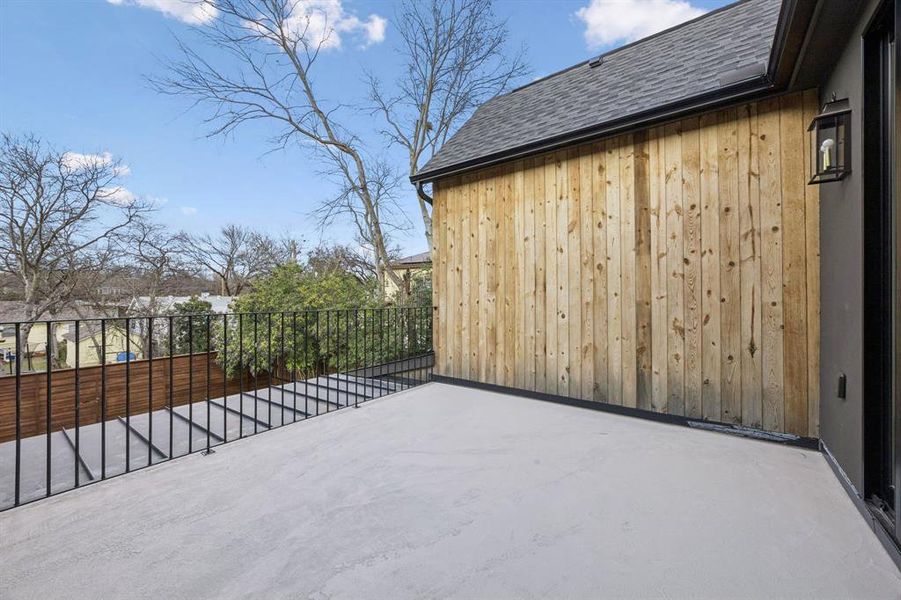 Exterior details and patio area of a home in , Dallas (Image 26).