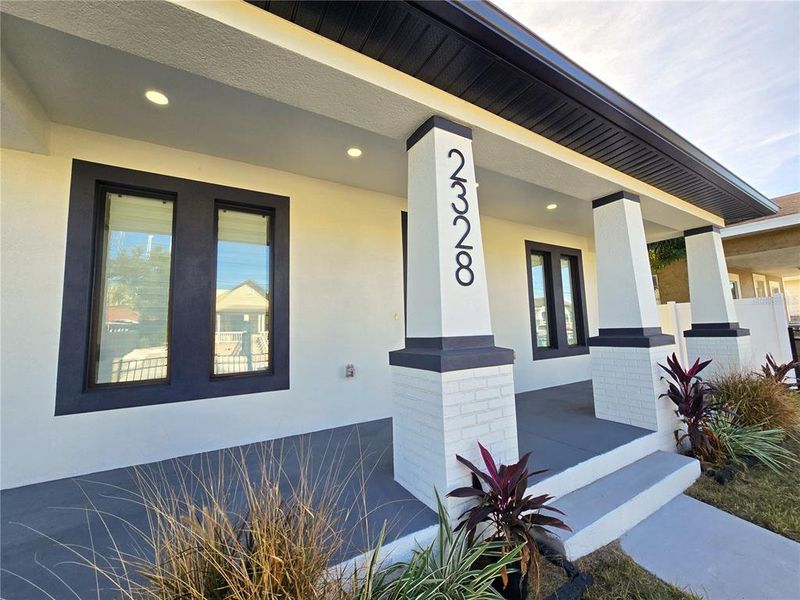 Exterior details and patio area of a home in , Tampa (Image 17).