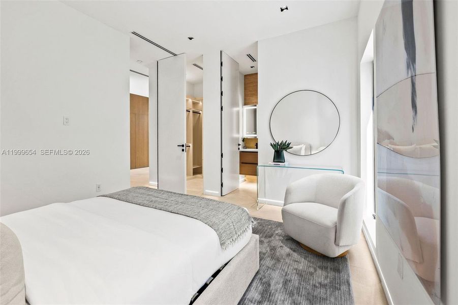 Furnished interior view inside a new home in , Miami Beach (Image 5). Furnished interior view inside a new home in , Miami Beach (Image 5).