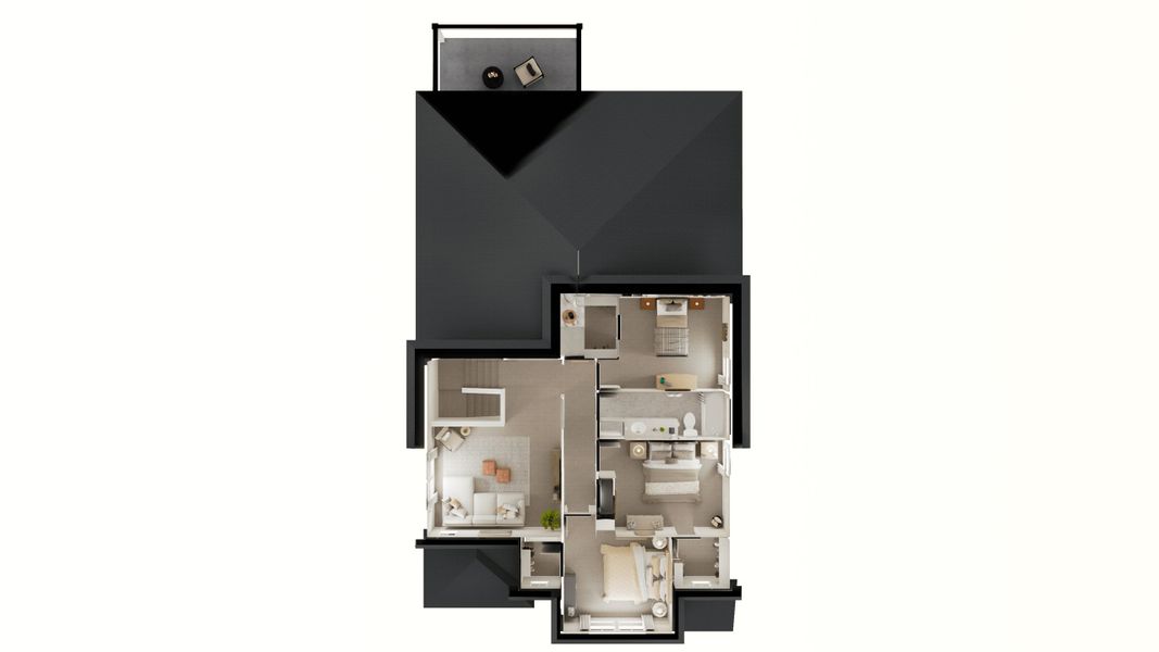 2D floor plan layout for the Lantana by Tri Pointe Homes in Mason Woods, Cypress, TX (Image 3).