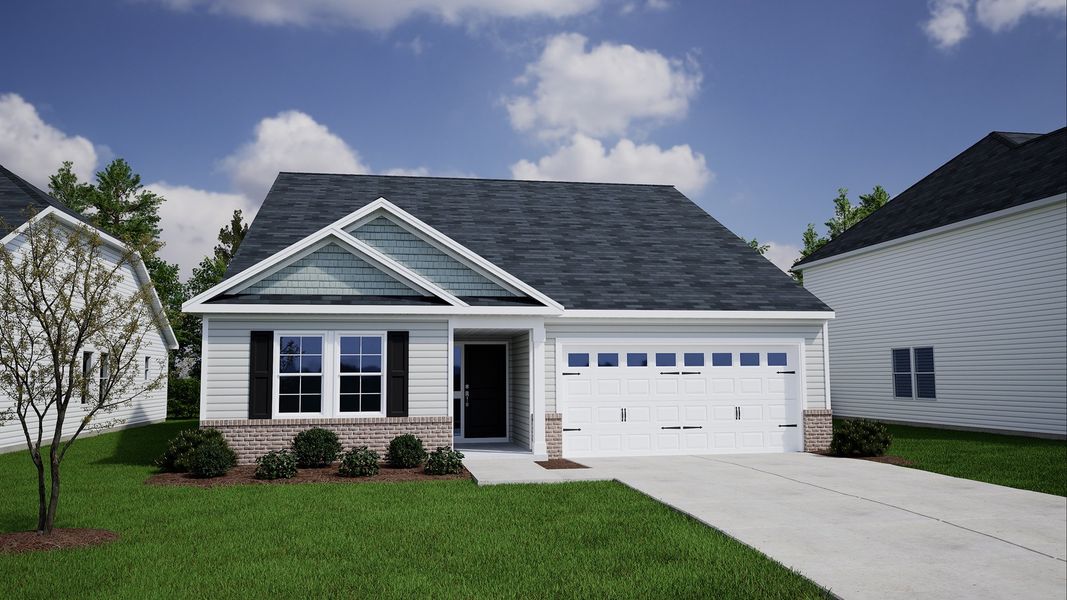 Representative exterior photo of a completed home built from the Gwinnett - Genesis Value Collection by Mungo Homes in Killians Crossing, Blythewood, SC (Image 42).