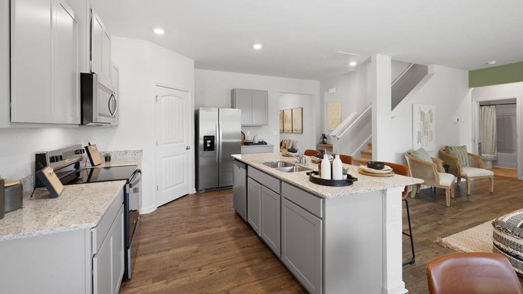 Furnished interior view inside a new home in Oaks at Cedar Grove, Fairburn (Image 7).