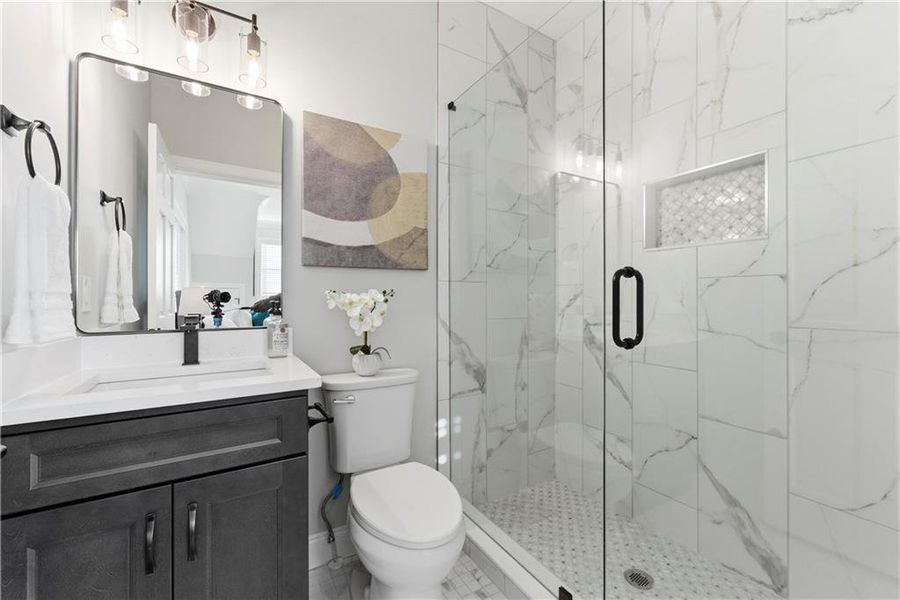 Furnished interior view inside a new home in , Atlanta (Image 17). Furnished interior view inside a new home in , Atlanta (Image 17).