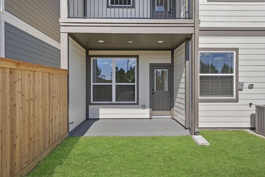 Exterior details and patio area of a home in Bridgeland, Cypress (Image 4). Exterior details and patio area of a home in Bridgeland, Cypress (Image 4).