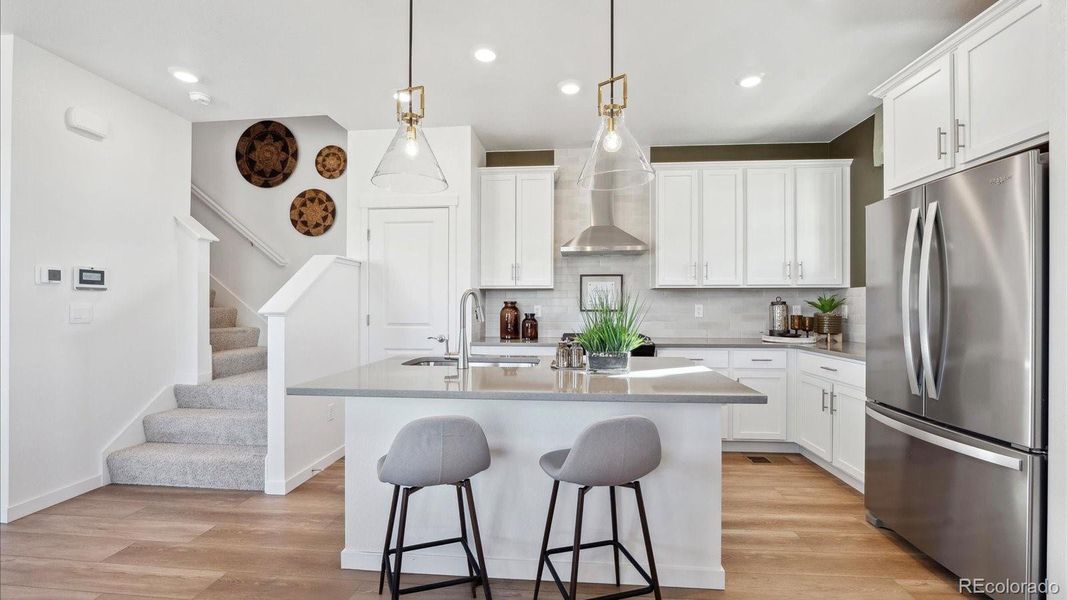 Furnished interior view inside a new home in Villas at Vantage, Berthoud (Image 8). Furnished interior view inside a new home in Villas at Vantage, Berthoud (Image 8).