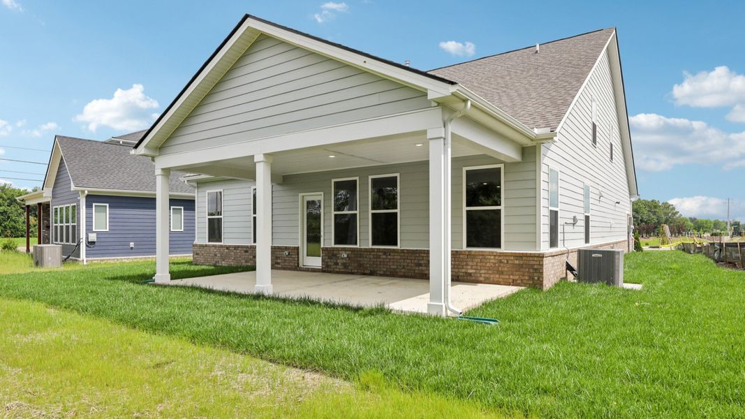 Rear Exterior with covered porch Rear Exterior with covered porch