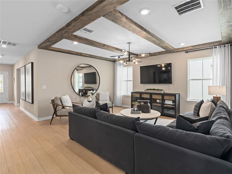 Furnished interior view inside a new home in EverBe, Orlando (Image 22).