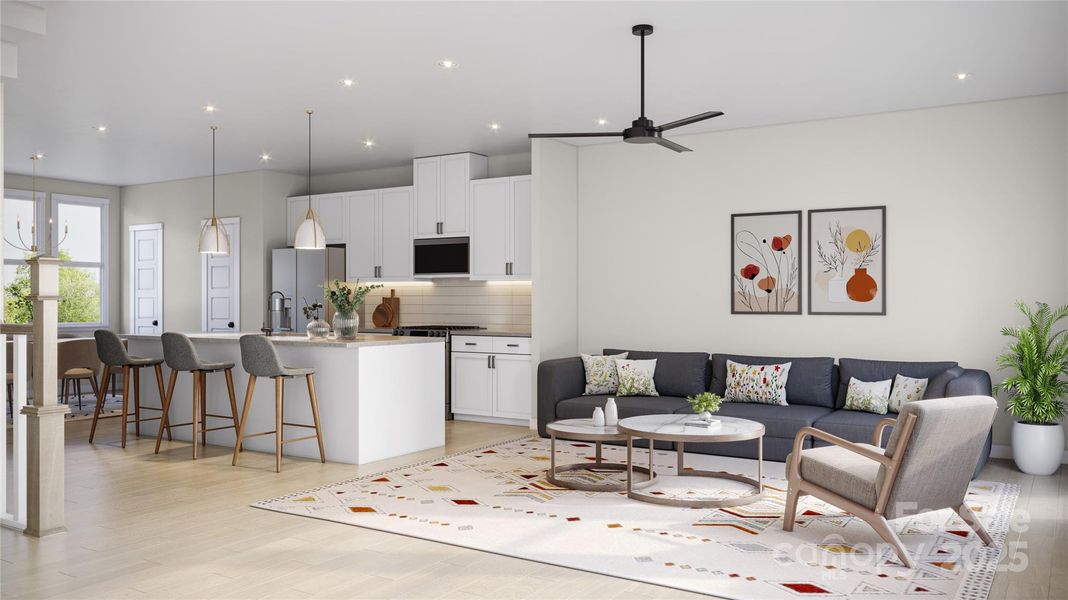 Living Room - 3D Rendering, finishes may vary Living Room - 3D Rendering, finishes may vary