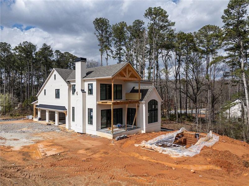 In-progress construction of a new home in , Milton, GA (Image 11).