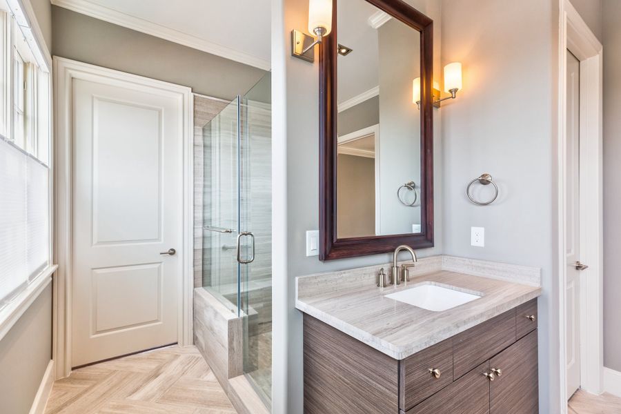 Furnished interior view inside a new home in Austin Modern Lofts at Mueller, Austin (Image 16).