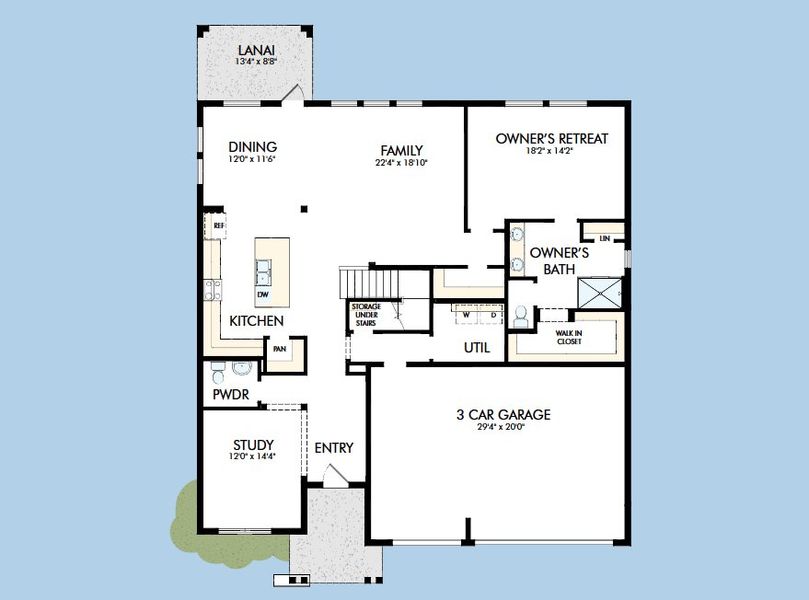 2D floor plan layout for the The Harrisburg by David Weekley Homes in Southwind – Executive Series, Plant City, FL (Image 3). 2D floor plan layout for the The Harrisburg by David Weekley Homes in Southwind – Executive Series, Plant City, FL (Image 3).