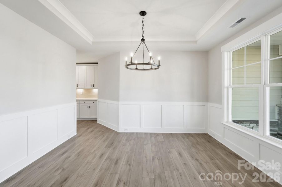 Dining room connected to butler pantry