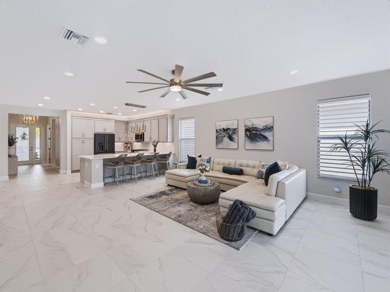 Family room off kitchen