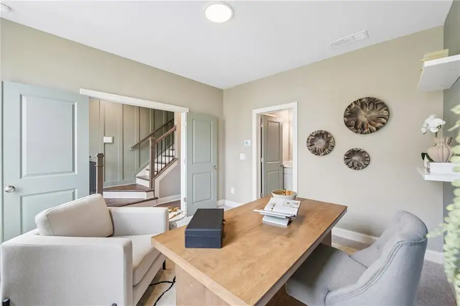 Furnished interior view inside a new home in Palisades, Cumming (Image 7). Furnished interior view inside a new home in Palisades, Cumming (Image 7).