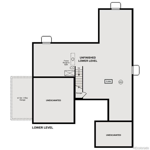 2D floor plan layout of this home in Trails at Smoky Hill, Parker, CO (Image 4).